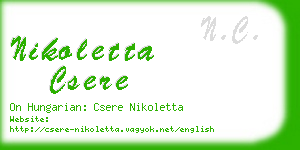 nikoletta csere business card